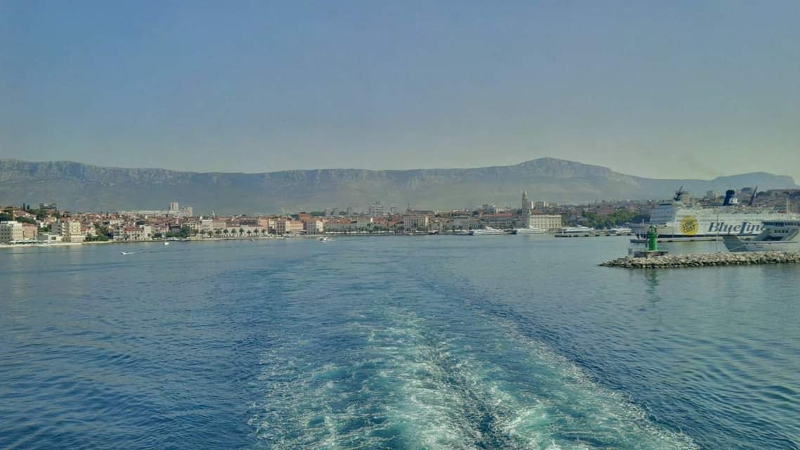 View of Split, Croatia from a departing ferry